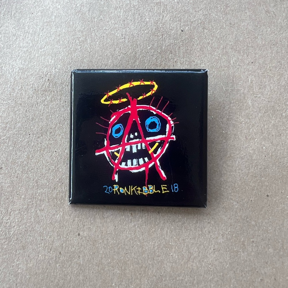 Square punk pin